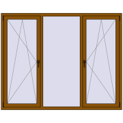 Okna skrzydłowe 2000x1600 mm KORSA BRILLANT DESIGN GOLDEN OAK dwustronny Okna skrzydłowe 2000x1600 mm KORSA BRILLANT DESIGN GOLDEN OAK dwustronny