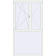 REHAU ENERGY-SAVING SYNEGO MD 1400x2600 mm RAL 9016 Traffic white two-sided