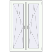 REHAU ENERGY-SAVING SYNEGO MD 1005x1565 mm BLACK_BROWN zewnętrzny