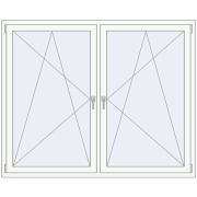 REHAU RENOVATION EURO 70 1800x1450 mm RAL 9016 Traffic white two-sided