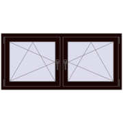 REHAU ENERGY-SAVING SYNEGO MD 1500x710 mm CHOCOLATE_BROWN dwustronny