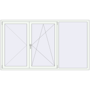 REHAU OPTIMUM EURO-DESIGN 70 2300x1300 mm RAL 9016 Traffic white two-sided