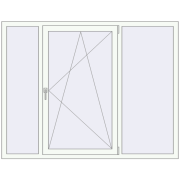 REHAU BRILLANT DESIGN 1800x1400 mm RAL 9016 Traffic white two-sided