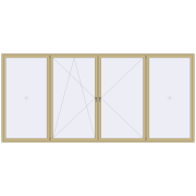 Okna skrzydłowe 5000x2300 mm ALU STANDARD 72 RAL 1000 Green beige dwustronny