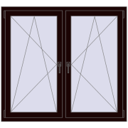 REHAU ENERGY-SAVING SYNEGO MD 1440x1235 mm CHOCOLATE_BROWN dwustronny REHAU ENERGY-SAVING SYNEGO MD 1440x1235 mm CHOCOLATE_BROWN dwustronny