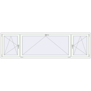REHAU ENERGY-SAVING SYNEGO MD 2800x800 mm RAL 9016 Traffic white two-sided