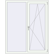 REHAU BRILLANT DESIGN 1300x1600 mm RAL 9016 Traffic white two-sided