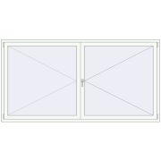 REHAU ENERGY-SAVING SYNEGO MD 2500x1300 mm RAL 9016 Traffic white two-sided