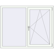 REHAU OPTIMUM EURO-DESIGN 70 1440x1150 mm GOLDEN OAK external