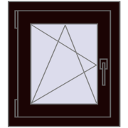 REHAU OPTIMUM EURO-DESIGN 70 500x560 mm CHOCOLATE_BROWN dwustronny REHAU OPTIMUM EURO-DESIGN 70 500x560 mm CHOCOLATE_BROWN dwustronny