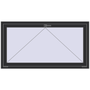 REHAU OPTIMUM EURO-DESIGN 70 1500x800 mm ANTHRACITE_GREY_GLATT two-sided