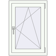 REHAU OPTIMUM EURO-DESIGN 70 600x900 mm RAL 9016 Traffic white two-sided