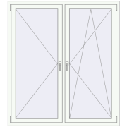 REHAU OPTIMUM EURO-DESIGN 70 1450x1620 mm RAL 9016 Traffic white two-sided