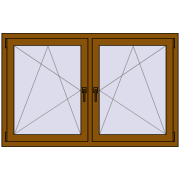 REHAU ENERGY-SAVING SYNEGO MD 1515x935 mm GOLDEN OAK dwustronny