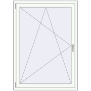 REHAU OPTIMUM EURO-DESIGN 70 1000x1400 mm RAL 9016 Traffic white two-sided
