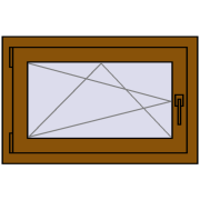 REHAU OPTIMUM EURO-DESIGN 70 770x500 mm GOLDEN OAK two-sided