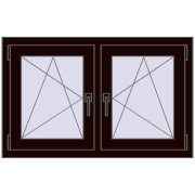 Okna skrzydłowe 1020x635 mm REHAU ENERGY-SAVING SYNEGO MD CHOCOLATE_BROWN dwustronny