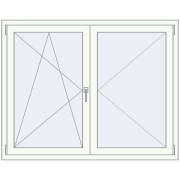 REHAU OPTIMUM EURO-DESIGN 70 1450x1150 mm RAL 9016 Traffic white two-sided
