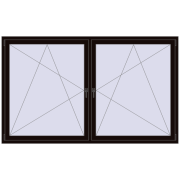 REHAU OPTIMUM EURO-DESIGN 70 2280x1380 mm BLACK_BROWN two-sided