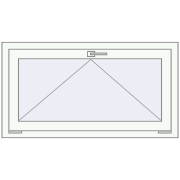 REHAU OPTIMUM EURO-DESIGN 70 1070x580 mm RAL 9016 Traffic white two-sided