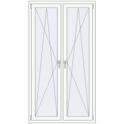REHAU BRILLANT DESIGN 1050x1920 mm RAL 9016 Traffic white two-sided
