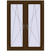 Okna skrzydłowe 1005x1370 mm REHAU ENERGY-SAVING SYNEGO MD DARK_OAK dwustronny