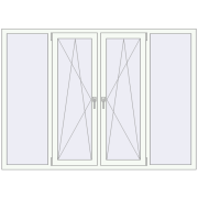 REHAU OPTIMUM EURO-DESIGN 70 2000x1450 mm RAL 9016 Traffic white two-sided