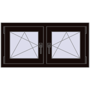 REHAU OPTIMUM EURO-DESIGN 70 990x515 mm BLACK_BROWN dwustronny REHAU OPTIMUM EURO-DESIGN 70 990x515 mm BLACK_BROWN dwustronny