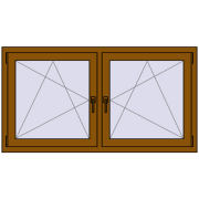 REHAU ENERGY-SAVING SYNEGO MD 1485x815 mm GOLDEN OAK dwustronny