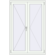 REHAU OPTIMUM EURO-DESIGN 70 1000x1500 mm RAL 9016 Traffic white two-sided