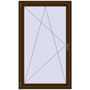 REHAU OPTIMUM EURO-DESIGN 70 960x1600 mm DARK_OAK two-sided