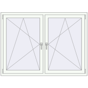 REHAU ENERGY-SAVING SYNEGO MD 1620x1145 mm DARK_OAK zewnętrzny