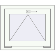 REHAU OPTIMUM EURO-DESIGN 70 550x530 mm RAL 9016 Traffic white two-sided