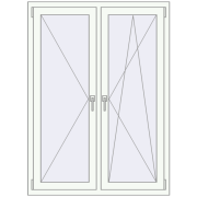 REHAU OPTIMUM EURO-DESIGN 70 1100x1500 mm RAL 9016 Traffic white two-sided