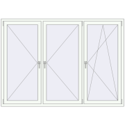 REHAU OPTIMUM EURO-DESIGN 70 2100x1500 mm RAL 9016 Traffic white two-sided