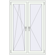 REHAU OPTIMUM EURO-DESIGN 70 1000x1500 mm RAL 9016 Traffic white two-sided