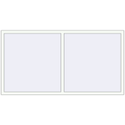 REHAU OPTIMUM EURO-DESIGN 70 2100x1100 mm RAL 9016 Traffic white two-sided