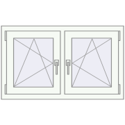 REHAU OPTIMUM EURO-DESIGN 70 1000x600 mm WALNUT external