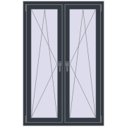 Okna skrzydłowe 1020x1550 mm REHAU ENERGY-SAVING SYNEGO MD ANTHRACITE_GREY_STRUKTURAL dwustronny