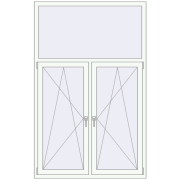 ALU STANDARD 72 1300x2050 mm RAL 9016 Traffic white two-sided