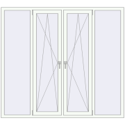 Tilt-and-Turn 2000x1800 mm REHAU OPTIMUM EURO-DESIGN 70 RAL 9016 Traffic white two-sided