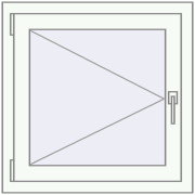 REHAU OPTIMUM EURO-DESIGN 70 650x650 mm RAL 9016 Traffic white two-sided