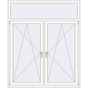REHAU OPTIMUM EURO-DESIGN 70 1500x1800 mm RAL 9016 Traffic white two-sided