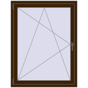 REHAU OPTIMUM EURO-DESIGN 70 1000x1300 mm DARK_OAK two-sided