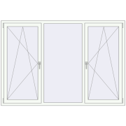 REHAU OPTIMUM EURO-DESIGN 70 2080x1438 mm RAL 9016 Traffic white dwustronny REHAU OPTIMUM EURO-DESIGN 70 2080x1438 mm RAL 9016 Traffic white dwustronny