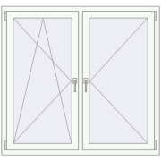 REHAU OPTIMUM EURO-DESIGN 70 1400x1300 mm RAL 9016 Traffic white two-sided