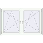 REHAU ENERGY-SAVING SYNEGO MD 1500x965 mm BLACK_ULTI-MATT zewnętrzny