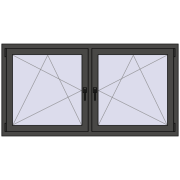 REHAU ENERGY-SAVING SYNEGO MD 1665x860 mm BASALT_GREY dwustronny