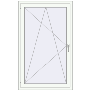 REHAU OPTIMUM EURO-DESIGN 70 895x1449 mm RAL 9016 Traffic white two-sided