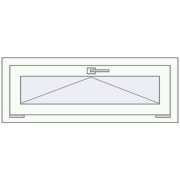 REHAU OPTIMUM EURO-DESIGN 70 980x420 mm RAL 9016 Traffic white dwustronny